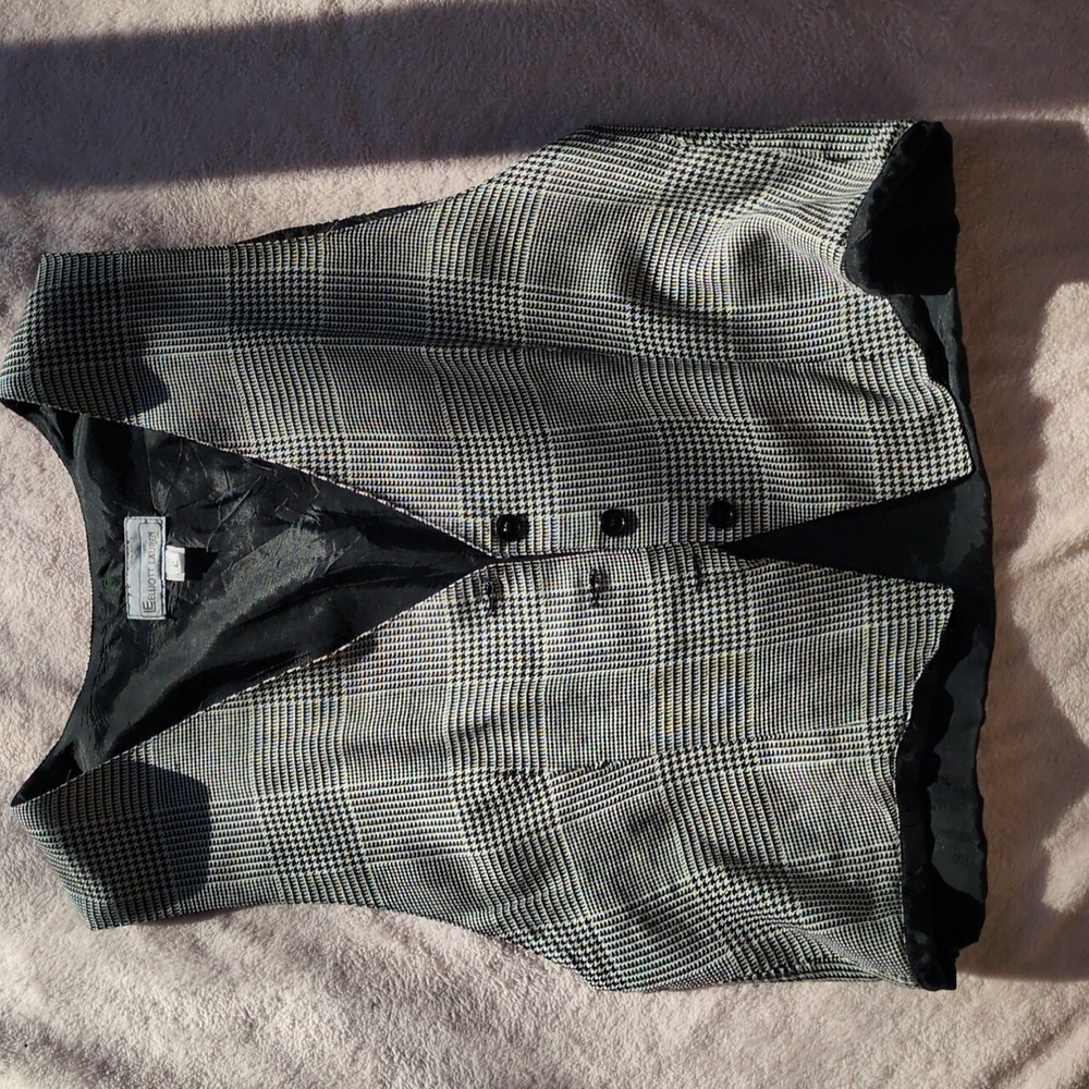 Elliott Lauren Houndstooth Suit Vest